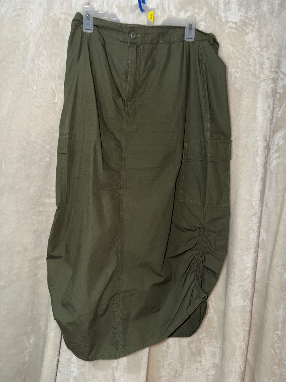 Levi's Olive Cargo Skirt-Style Shorts